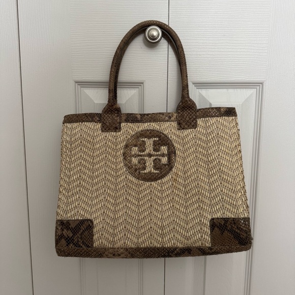 Tory Burch Brown and Cream Tote Bag - Picture 3 of 6